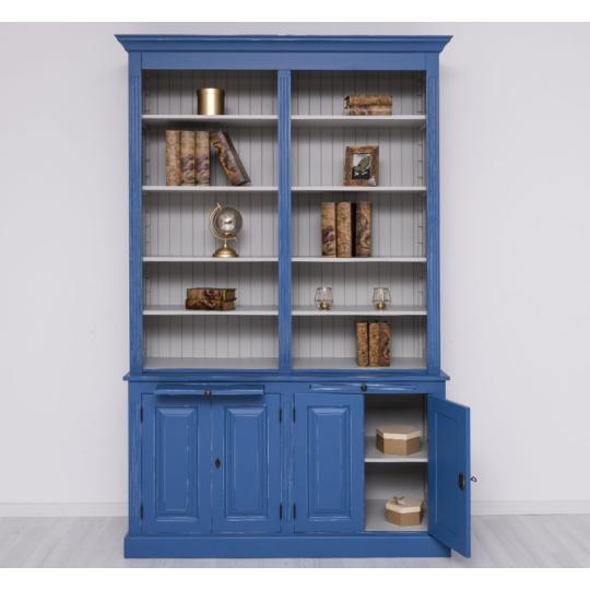 kek country konyvszekreny tomorfa rusztikus vintage mediterran polcos szekreny country szines kiralykek turkiz szines butorok egyedi meretben.jpg